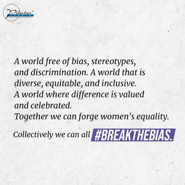 Individually, we're all responsible for our own thoughts and actions - all day, every day.
We can break the bias in our communities.
We can break the bias in our workplaces.
We can break the bias in our schools, colleges and universities.
Together, we can all break the bias - on International Women's Day (IWD) and beyond.
.
.
.
#internationalwomensday #womensday #womensday2022 #happywomensday #women #leadingwomen #womenleaders #thepilatesstudio #thepilatesstudiobynamratapurohit #namratapurohit #woman
 #FitnessEnthusiast #Fitness #workout #fit  #celebrity #InstaFit #FitnessStudio #Fitspo  #Workout #WorkoutMotivation #fitness 
#pilatesgirl #pilatesbody  #celebritytrainer #gettingbettereachday #fitnessforever #workhard