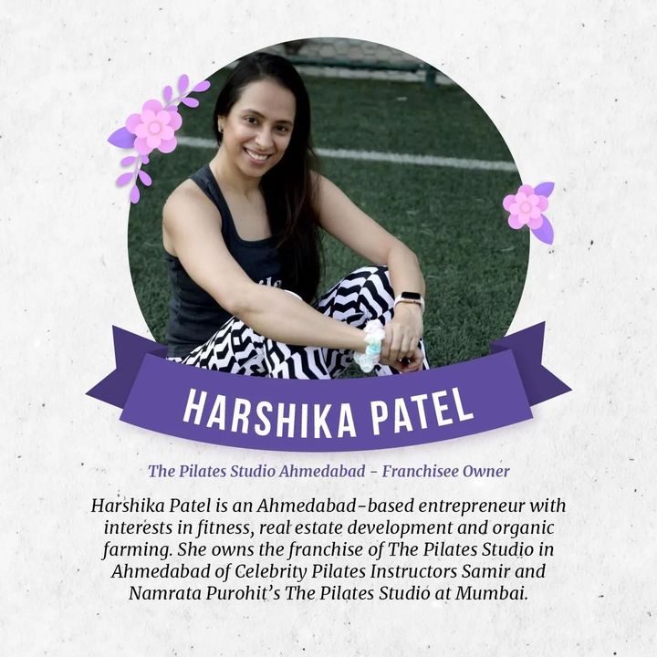 #ThePowerBehindThePilatesStudioAhm: Harshika Patel is an Ahmedabad-based entrepreneur with interests in fitness, real estate development and organic farming. She owns the Ahmedabad studios of Celebrity Pilates Instructors Samir and Namrata Purohit’s The Pilates Studio at Mumbai. Harshika is one of the co-promoters at Gujarat's prominent Real estate developer Sun Builders Group. As a passion she started and operates an organic farm on the outskirts of Ahmedabad called Green Grids growing fresh vegetables, microgreens and fruits.
.
.
.
#internationalwomensday #womensday #womensday2022 #happywomensday #women #leadingwomen #womenleaders #thepilatesstudio #thepilatesstudiobynamratapurohit #namratapurohit #woman
 #FitnessEnthusiast #Fitness #workout #fit  #celebrity #InstaFit #FitnessStudio #Fitspo  #Workout #powerfulwomenentrepreneurs #fitness 
#pilatesgirl #breakthebias  #celebritytrainer #gettingbettereachday #fitnessforever #workhard