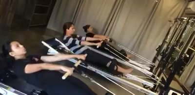 Working out with the Maple Pole!  Well done Nupur Hisaria,  Monisha Amin Desai and Stuti Shah ! 

Morning 9am Batch - Working Hard towards becoming Pilates Girls!!! 

#pilatesstrength #trainsmart #corestability #pilatesgirl