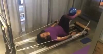 Dolly Patel doing the Mid Back Series extremely well ! 
.
#pilatespower #corestrength #balance #tabletop #posture #quadríceps #slowandsteady #intelligentexercise #mindandbody #pilatesbody #pilatesstudioahmedabad