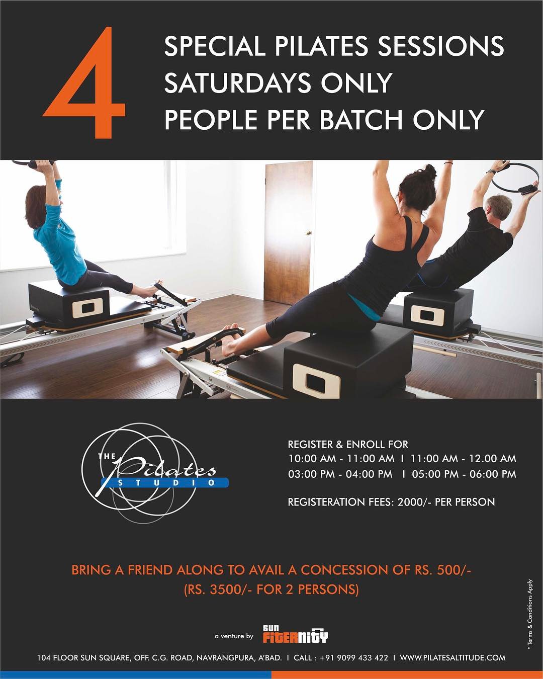 For all those Who have not been able to get a Spot for the Regular Pilates Classes, Here is an an opportunity to enroll into Special Weekend Batch ! .
.
Only 4 Saturdays for the Month of April and May. Batch Timings 10-11am, 11-12pm, 3-4pm, 5-6pm. .
.
Only 4 people per class. Hurry book your slot today. Starts this Saturday 8th April Onwards!!! #.
.
.
#weekendworkout #weekendspecial #pilates #PilatesGirl #realmendopilates #fitness #fitspo #fitnessgoals #summers #fitnessstudio #pilatesstudio #nowinahmedabad