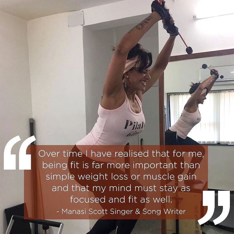 #ClientDiaries: Thank you @manasiscott for your wonderful feedback and educating our audience with the best! Here's what she has to say: “Pilates is one of those exceptional fitness regimens that actually allows you to be incredibly strong right from your core, while at the same time builds focus and muscular strength. 
With my coach Namrata Purohit, who goes out of her way, to not just give me a workout but also, to understand my body and mind, I find that I actually miss Pilates when traveling and try and take some basic floor workouts.Pilates has changed the way I feel and view fitness and I plan to make it a life-long exercise regimen.”
- Manasi Scott (Singer Songwriter)