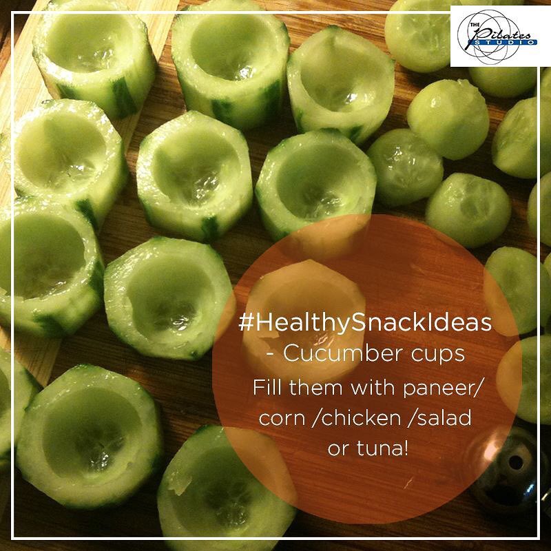 #SundaySpecial - Here’s a #HealthySnackIdea you must try at home - Cucumber cups!

Scoop out the mid-section, fill'em up with Salad/ Paneer/ Corn and enjoy! :D

Contact us for queries on: 9099433422/07940040991
http://www.pilatesaltitude.com/ .
.
. 
#Pilates #PilatesCommunity #Fitness #FitnessEnthusiasts #HealthTips #EatHealthy #Stretch #WorkOut #ThePilatesStudio #Graceful #Relax #FitnessMotivation #InstaFit #StottPilates #FitnessStudio #Fitspo 
#ThePilatesStudio #Strength #Monday #Workout #WorkoutMotivation #fitness #Exercise #weekendvibes #weekend #sundayfunday #ahmedabad #india #igers