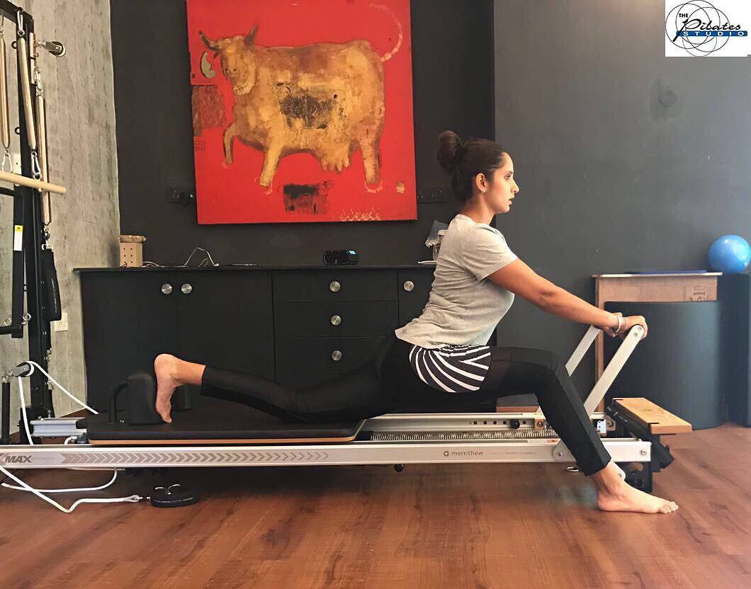 #TennisPlayer @mirzasaniar, working out on the Reformer at @thepilatesstudiohyderabad. 
We're super Happy to have you as a part of our Studio Family! .
.
. 
#Pilates #PilatesCommunity #Fitness #FitnessEnthusiasts #HealthTips #EatHealthy #Stretch #WorkOut #ThePilatesStudio #Graceful #Relax #FitnessMotivation #InstaFit #StottPilates #FitnessStudio #Fitspo 
#ThePilatesStudio #Strength #Workout #WorkoutMotivation #fitness #Exercise #wednesday #wednesdaymotivation #ahmedabad #india #igers #tennis #saniamirza