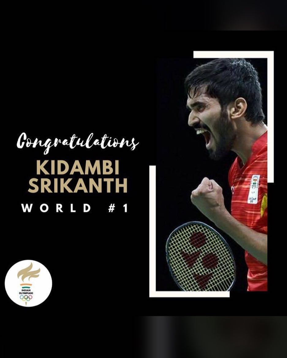 Indian badminton star and our Pilates Boy @srikanth_kidambi on Thursday became world No. 1 in the Badminton World Federation (BWF) rankings.

Congratulations Srikanth, The Studio Family is super proud of you And we wish you more success in your future endeavours🤗 .
.
.
.
.
. 
#Pilates #PilatesCommunity #Fitness #Stretch #WorkOut #ThePilatesStudio  #FitnessMotivation #InstaFit #FitnessStudio #Fitspo 
#ThePilatesStudio #Strength #pilates #Workout #WorkoutMotivation #fitness  #mumbai #india #igers #insta #fitnessjourney #beingfit #healthylifestyle #fitnessfreak #badmintonplayer #srikanthkidambi #badminton