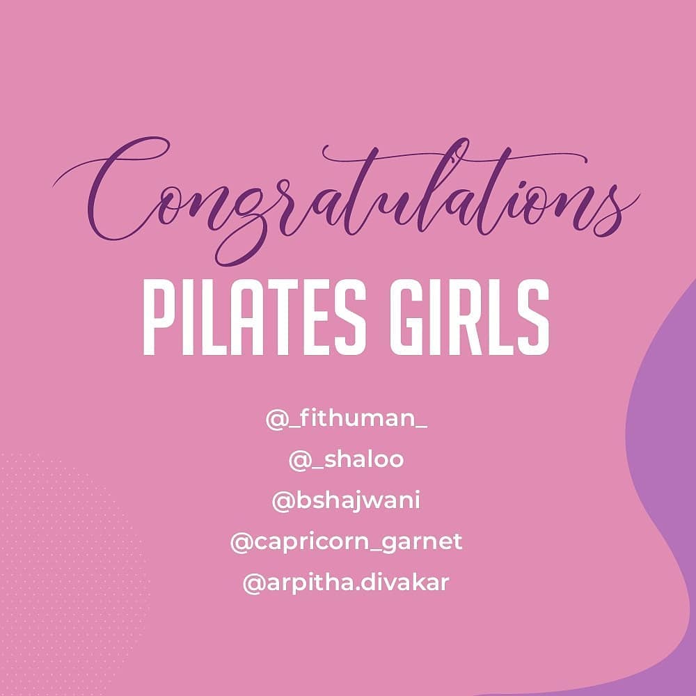 We are happy to announce the winners of the womens day contest. We had an overwhelming response and it was a difficult task to select only 3 winners. So here we are with 5 winners ❤️ Congratulations to: 
@_fithuman_
@_shaloo
@bshjwani
@capricorn_garnet
@arpitha.divakar
.
.
. 
#Pilates #PilatesCommunity #Fitness #Stretch #WorkOut #ThePilatesStudio  #FitnessMotivation #InstaFit #FitnessStudio #Fitspo 
#ThePilatesStudio #Strength #pilates #Workout #WorkoutMotivation #fitness  #india #igers #insta #fitnessjourney #beingfit #healthylifestyle #fitnessfreak #celebrity #bollywood #celebritytrainer