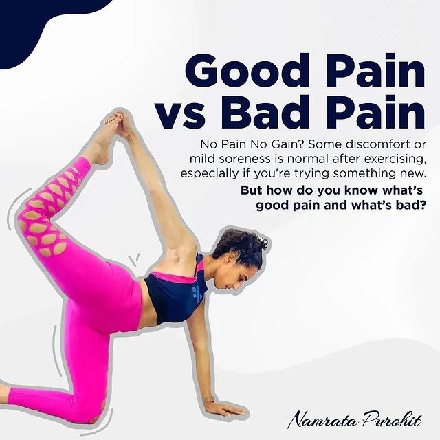 When you workout and especially when you try something new, it’s normal to be a bit sore or feel the burn in your muscles during the workout. But how do you know when the pain isn’t good and that it’s actually a problem? Read on and find out….
- Namrata Purohit
#TrainSmart #KISSS #KISSSwithNamrataPurohit
.
.
Dm us for details
.
.
#train #fitness #workout #exercise #namratapurohit #fitnessmotivation #fitnessgirl