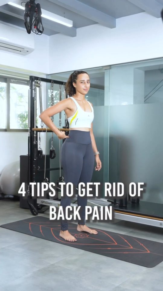 Back Pain No Pain! Here are 4 tips to help reduce or get rid of lower back pain! 
.
.
@adidasindia #PilatesInstructor #Pilates #Tips #Exercisetips #TrainSmart